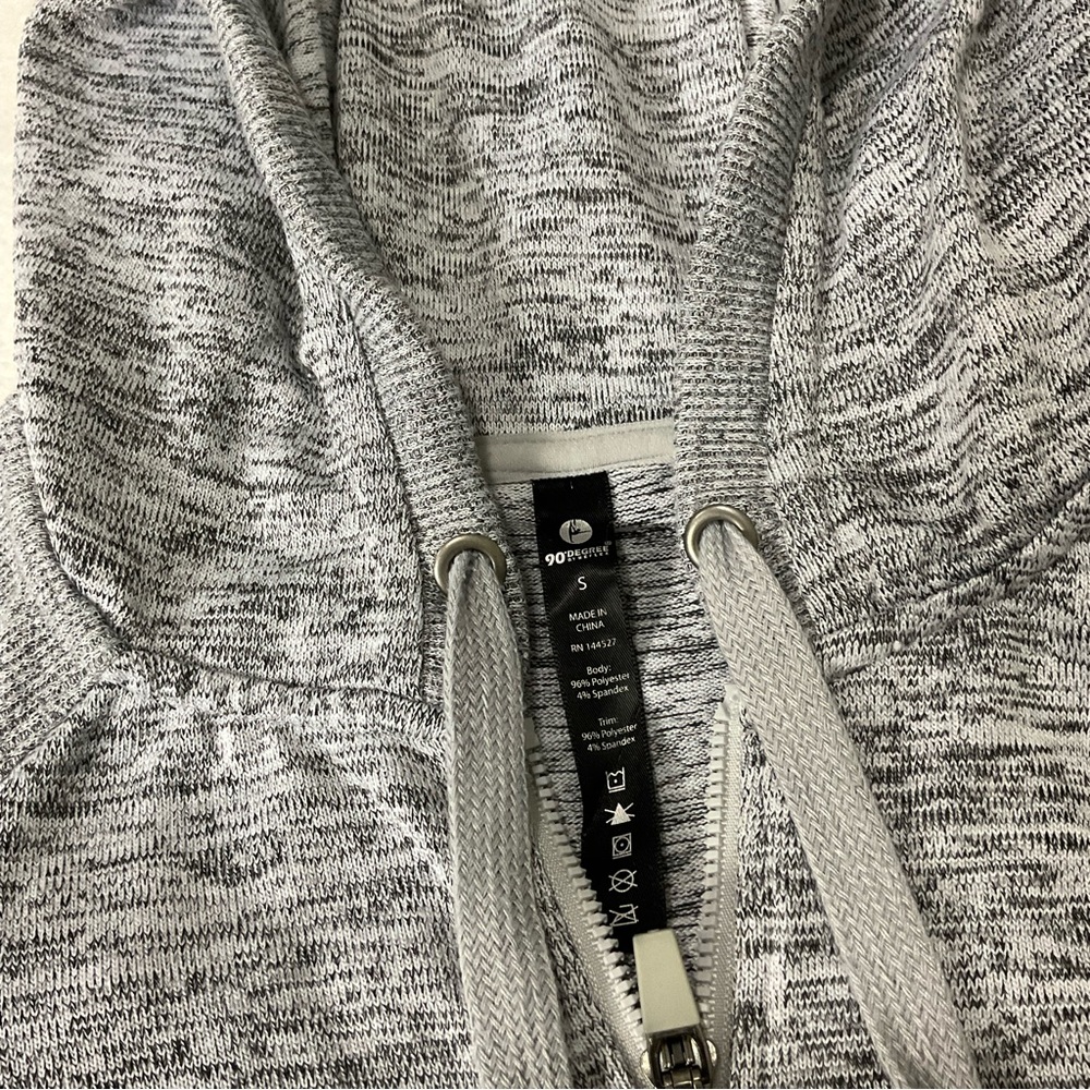Knitted Hooded Vest Size S Split Back - Picture 9 of 9